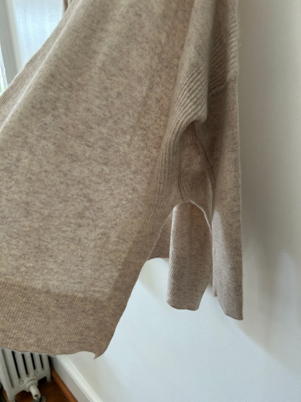 Pure Collection Cashmere Sweater Women's Medium Open Front Luxury Beige Cardigan - Picture 14 of 16